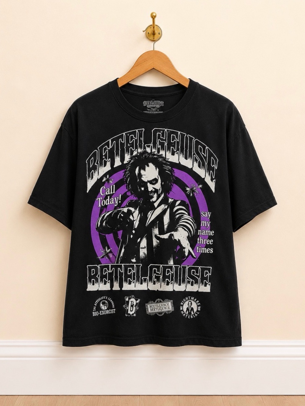 Betelgeuse Graphic Short Sleeve Tee - Black with Purple Accent